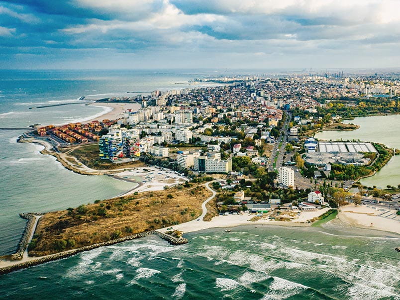 An aerial view of Constanta, Romania
